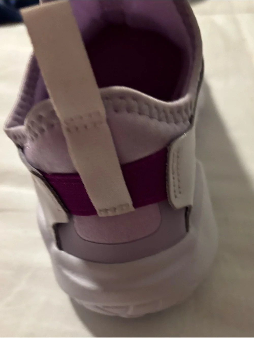 Nike Kids' Slip-On Sneakers in White and Pink